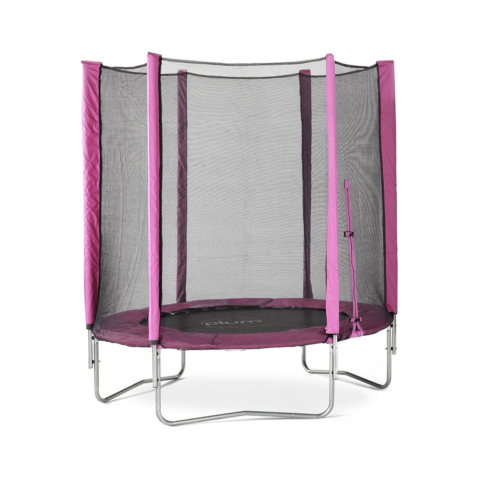 Plum® 6ft Springsafe® Trampoline & Enclosure - Pink