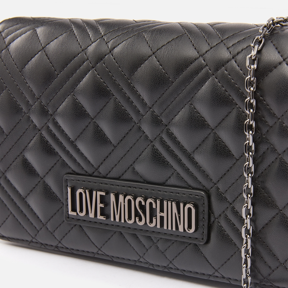 Love Moschino Smart Daily Quilted Faux Leather Crossbody Bag