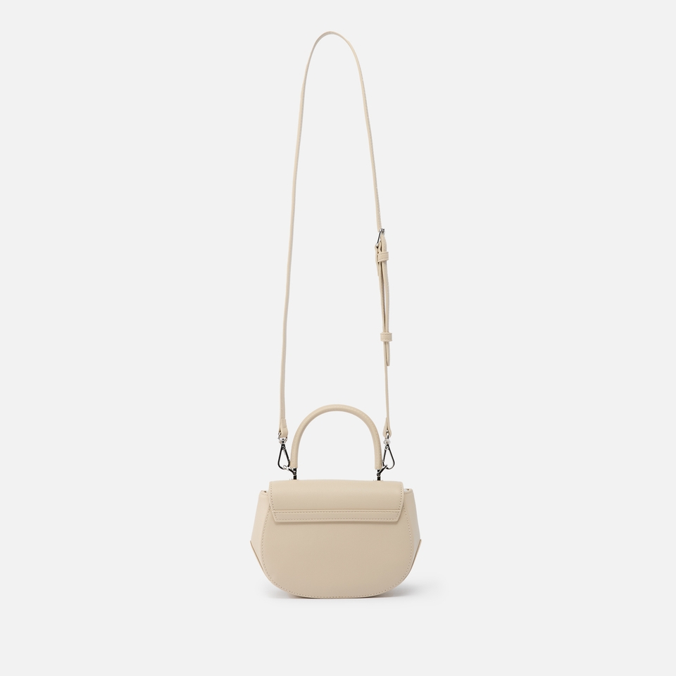 Love Moschino Twin Logo Leather Crossbody Bag