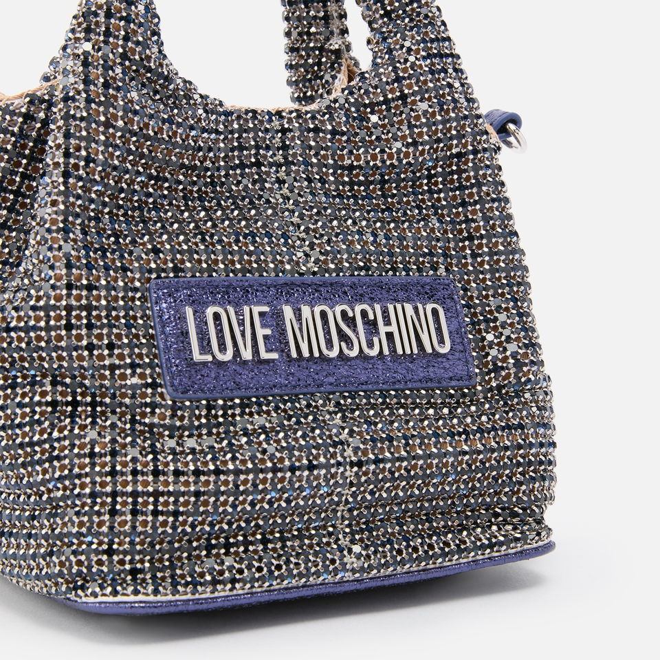 Love Moschino Bling Bling Embellished Twill Grab Bag