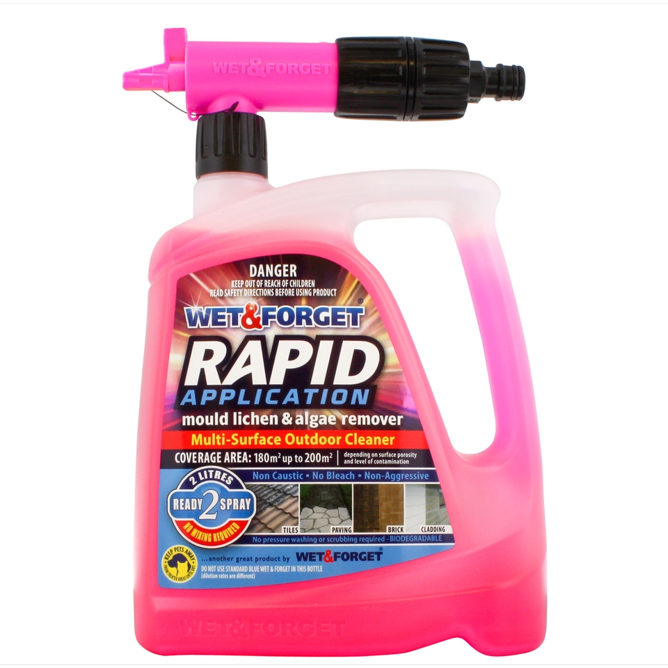 Wet & Forget Rapid Application Mould, Lichen and Algae Remover - 2L