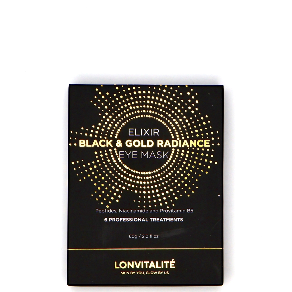 Lonvitalite Elixir Black and Gold Radiance Eye Mask - 6 Pairs