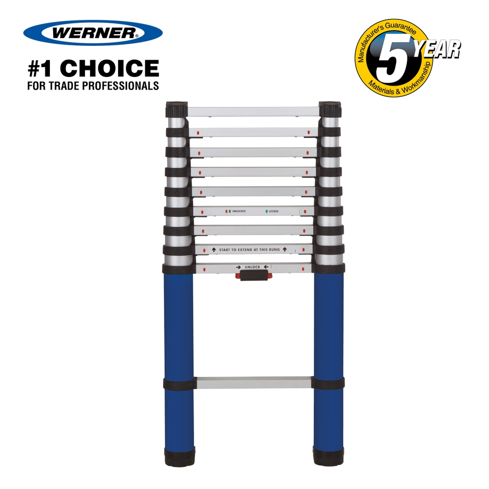 Werner Telescopic Extension Ladder 2.9m Homebase