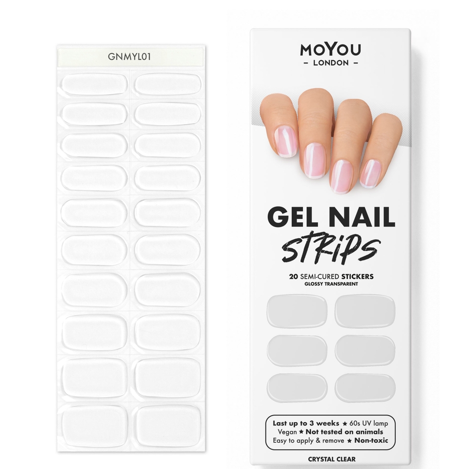 MoYou London Gel Nail Strip - Crystal Clear