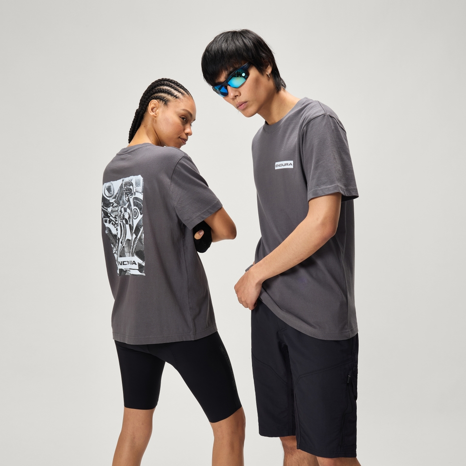 Unisex 'Gearworks' T-Shirt - Zinn Grau