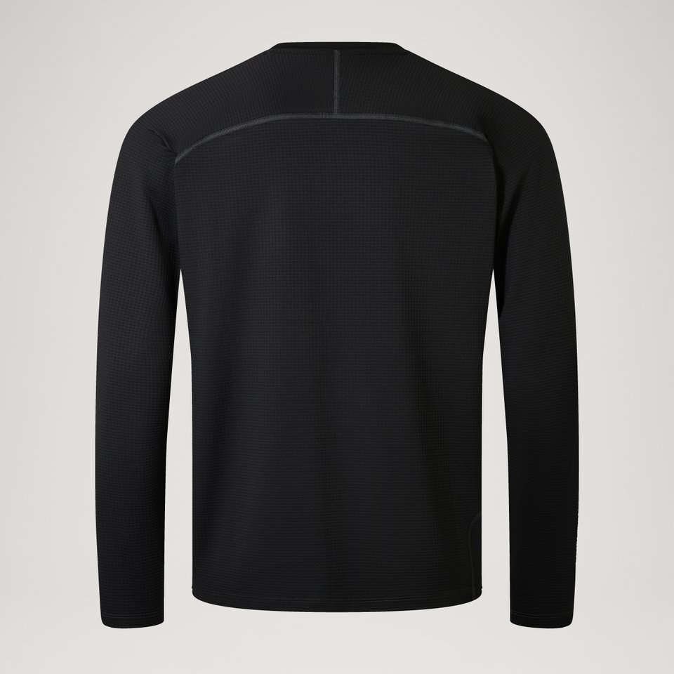 Unisex Long Sleeve Corner Shirt Black