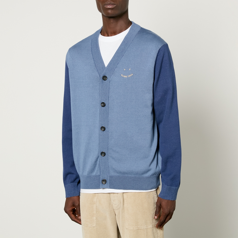 PS Paul Smith Happy Logo Cotton Cardigan - XL | Coggles