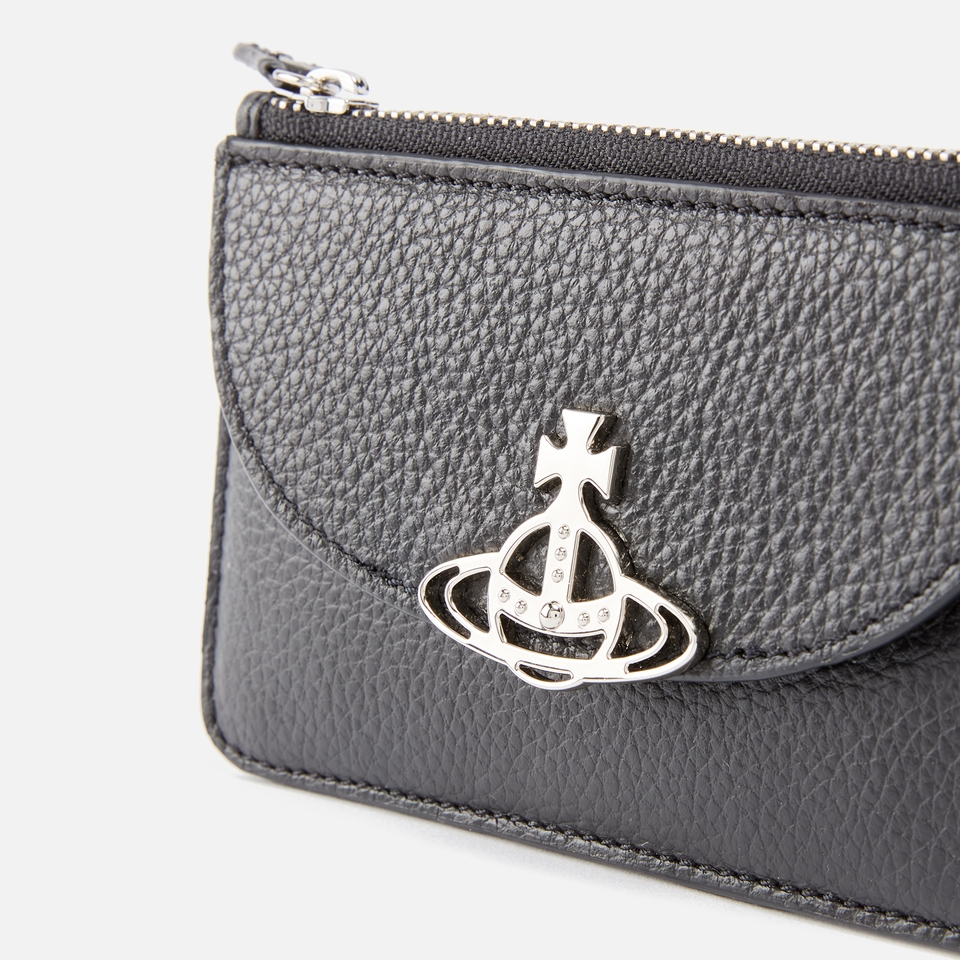 Vivienne Westwood Pebble-Grain Leather Half-Moon Cardholder