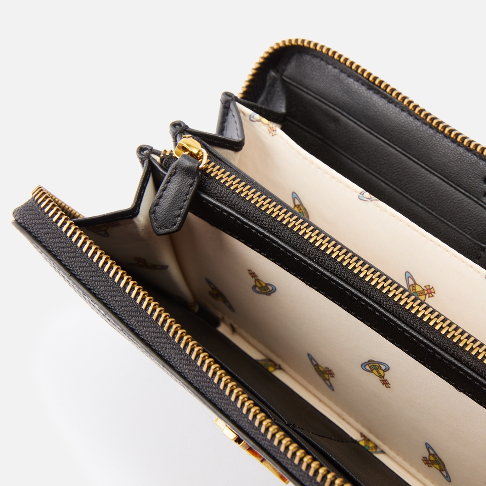 Vivienne Westwood Lizard Patent Leather Zip-Around Wallet