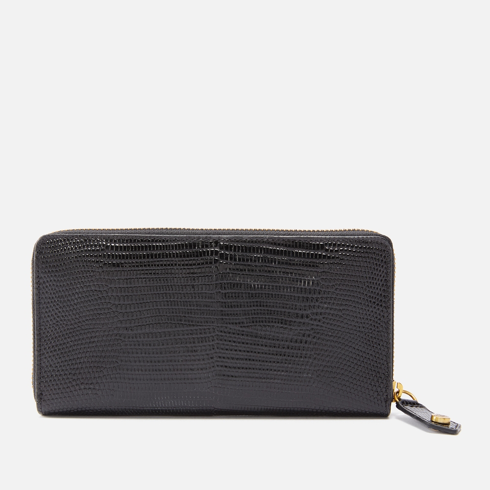 Vivienne Westwood Lizard Patent Leather Zip-Around Wallet