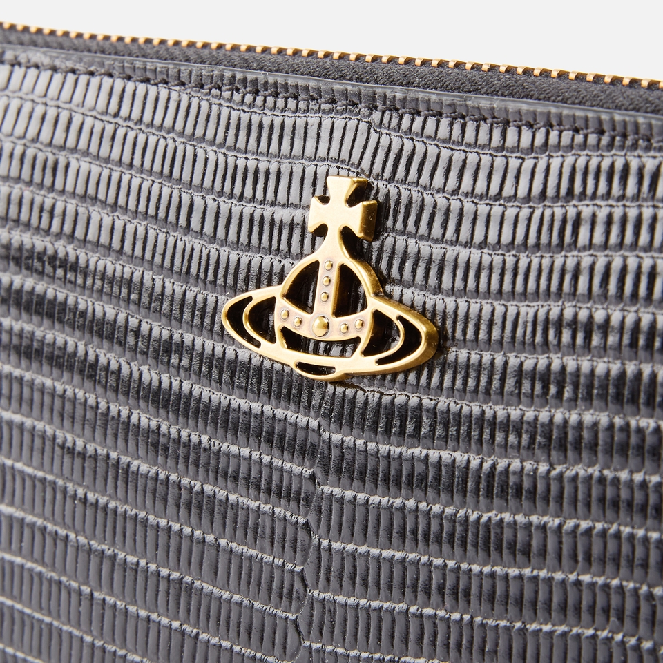 Vivienne Westwood Lizard Patent Leather Zip-Around Wallet