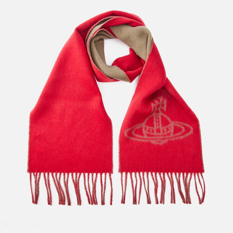 Vivienne Westwood Women's Double Face Single Orb Scarf - Red 