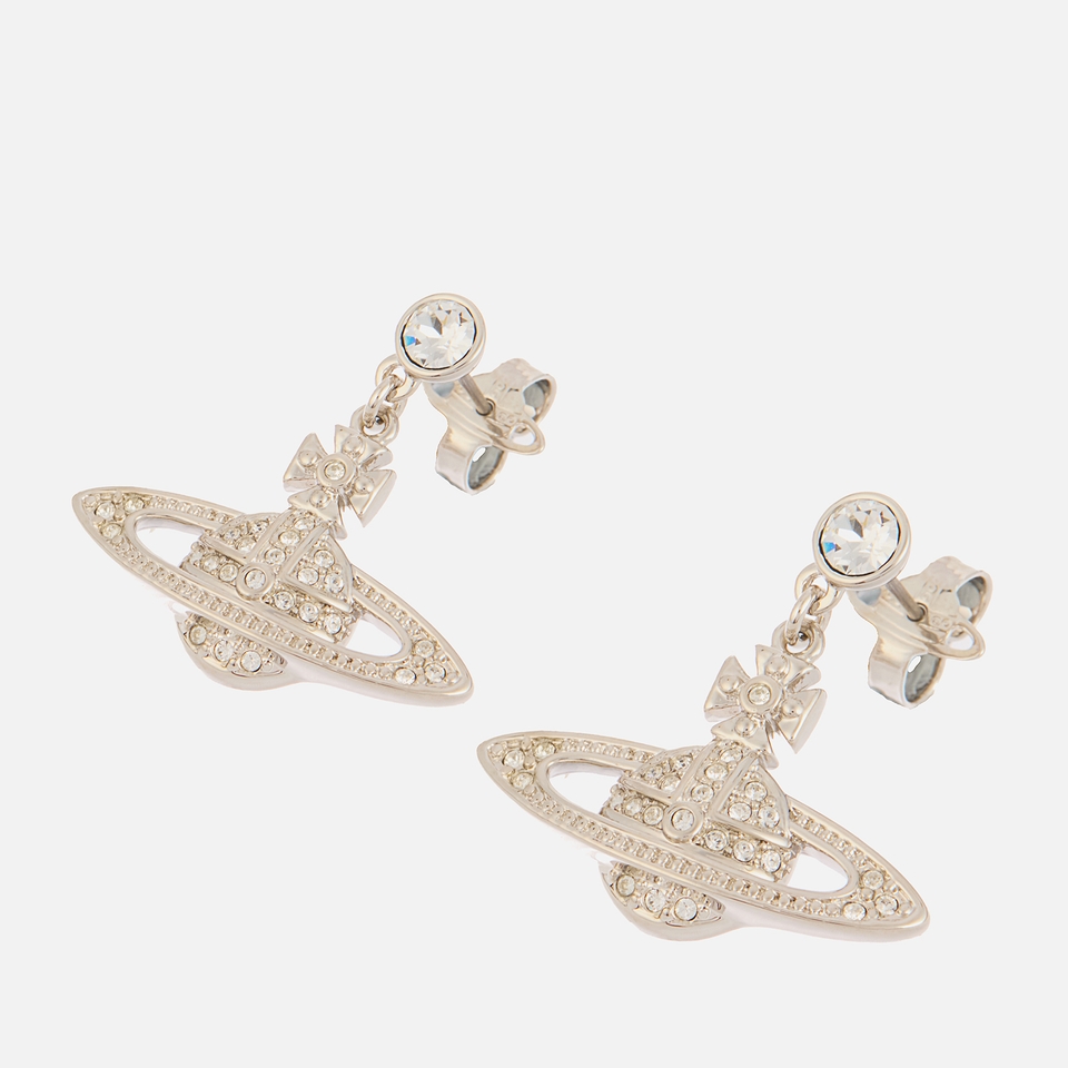 Vivienne Westwood Mini Bas Relief Platinum-Plated Drop Earrings