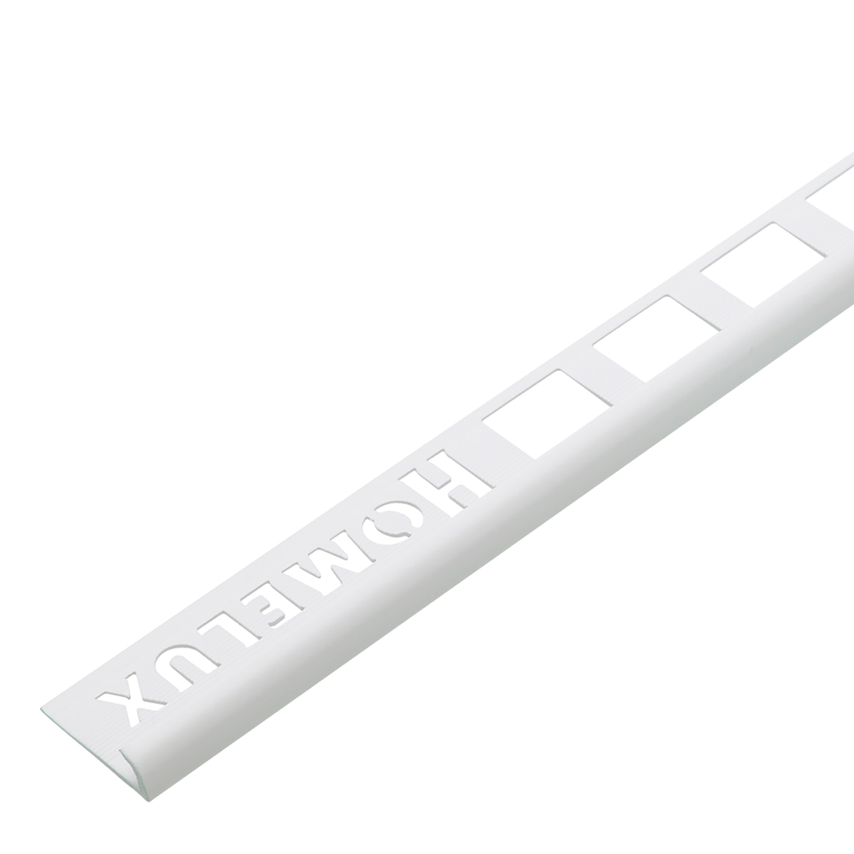 Homelux 6mm PVC Round Edge Tile Trim White - 2.5m