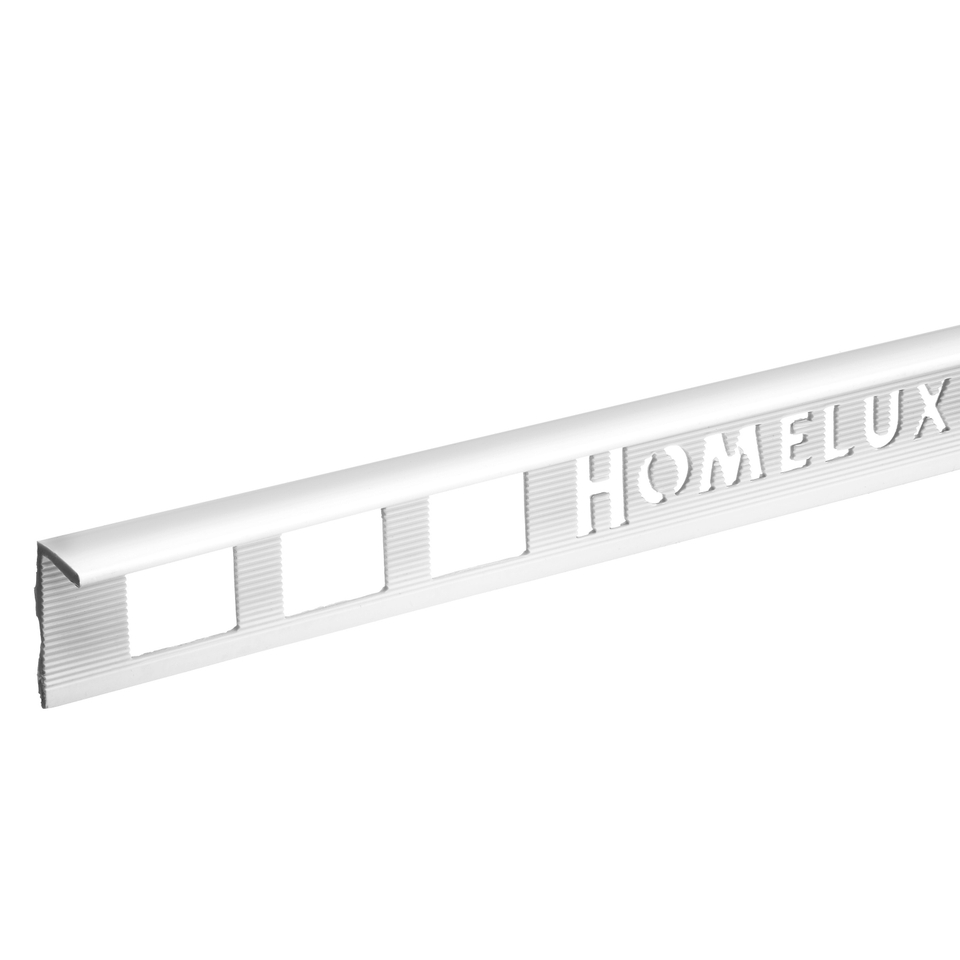 Homelux 8mm PVC Straight Edge Tile Trim White - 2.5m