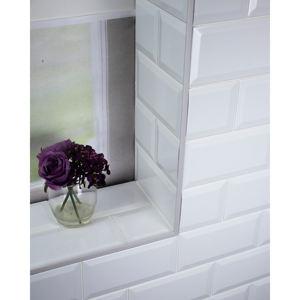 Homelux 10mm PVC Straight Edge Tile Trim Grey - 2.5m