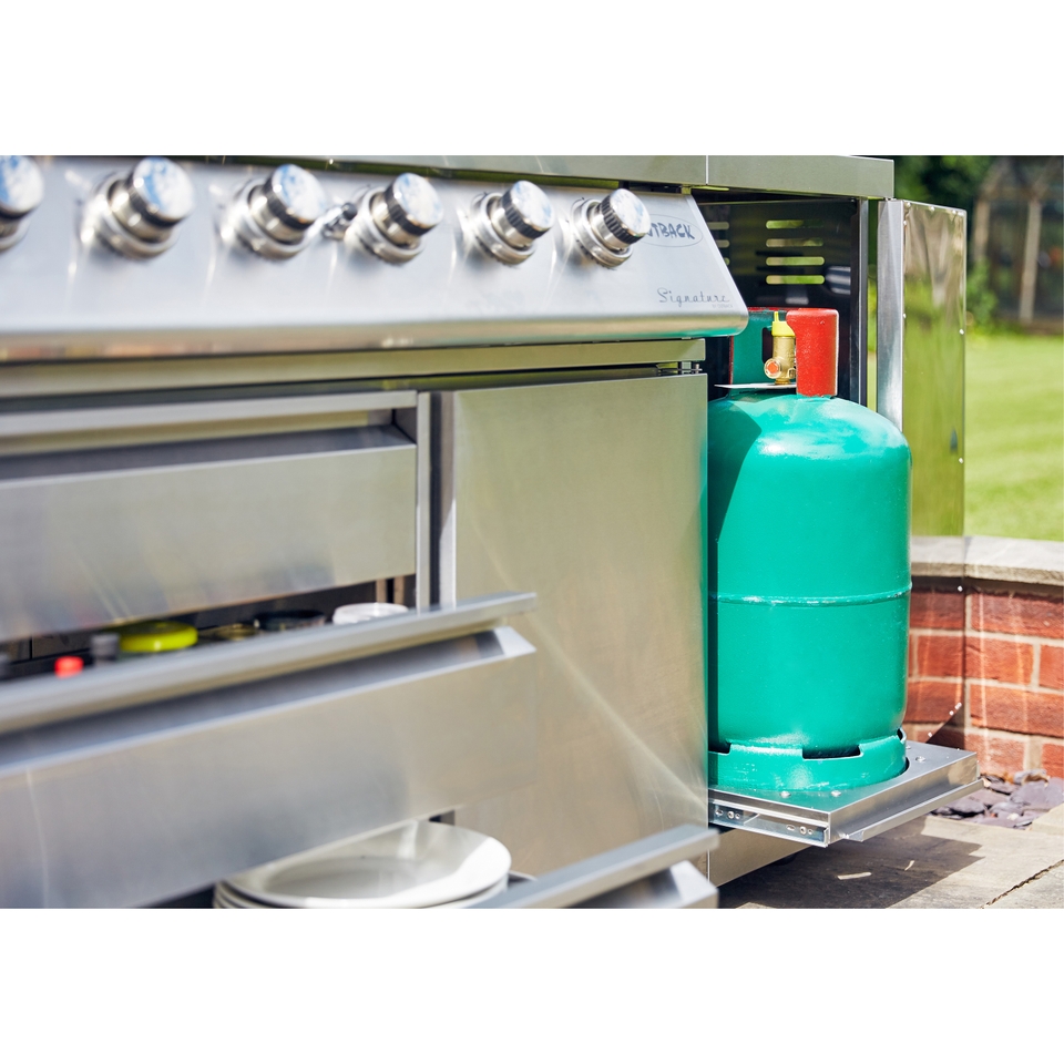 Outback Signature II BBQ Gas Cylinder Holder & Chopping Board
