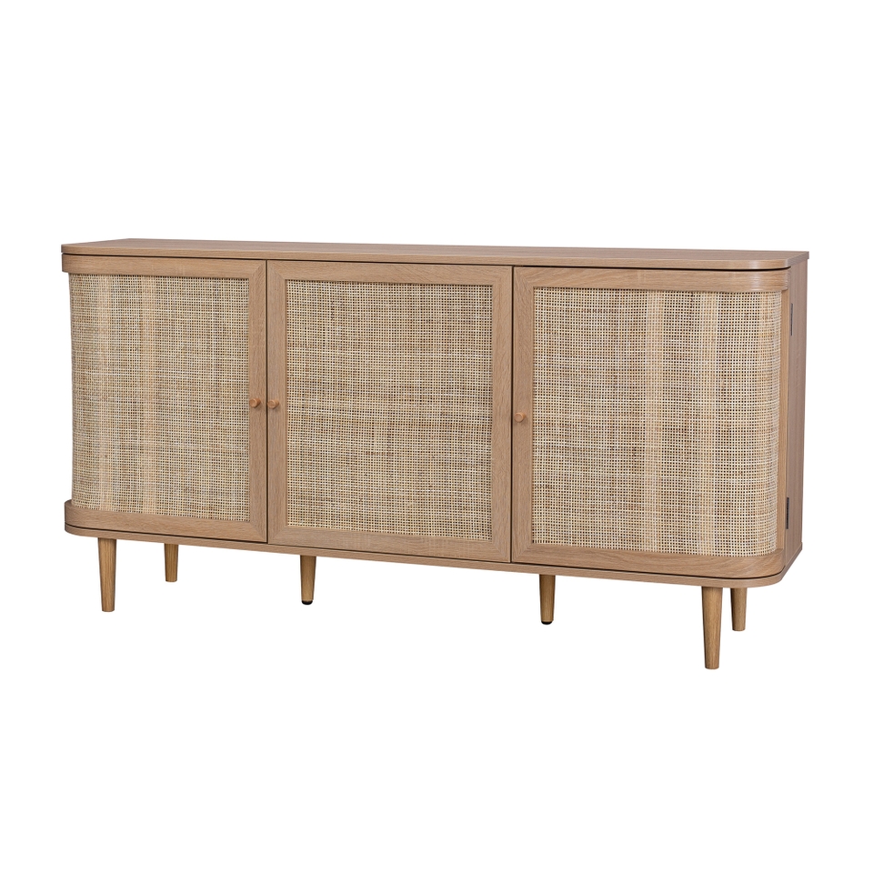 Batu Cane Curved Large Sideboard