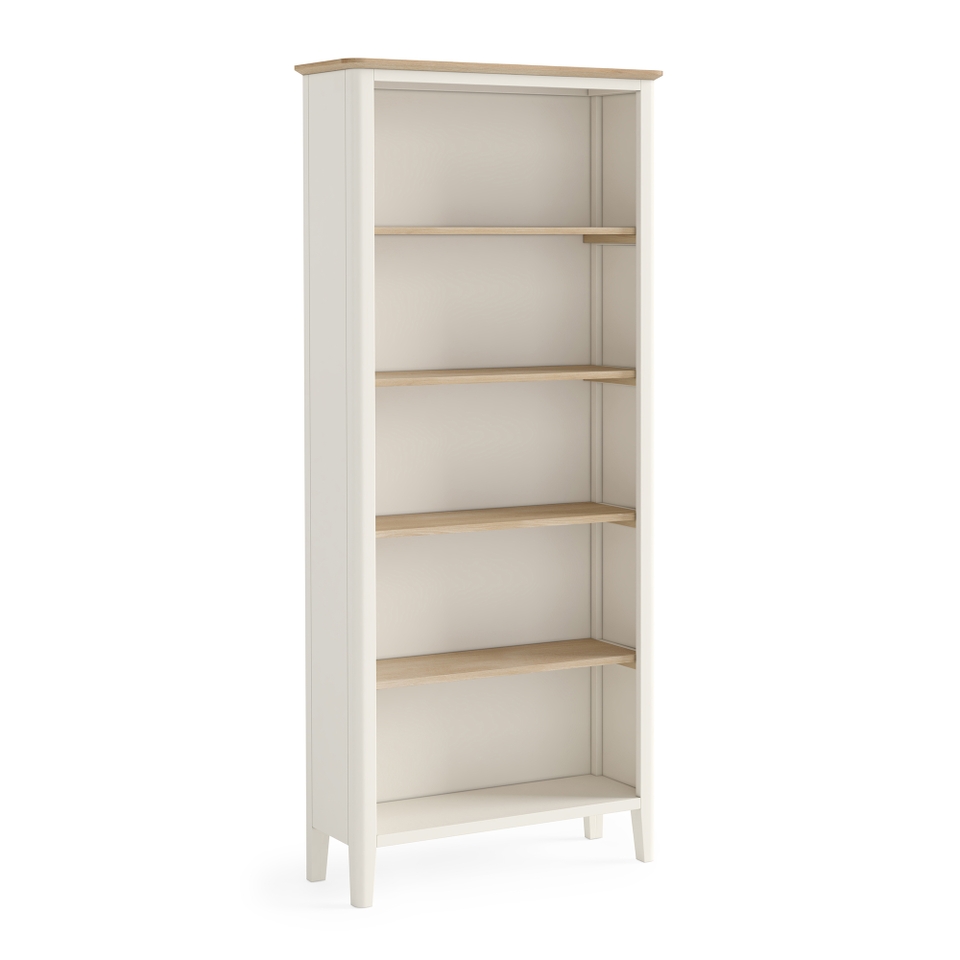 Pembrooke Wooden Tall Bookcase White Homebase