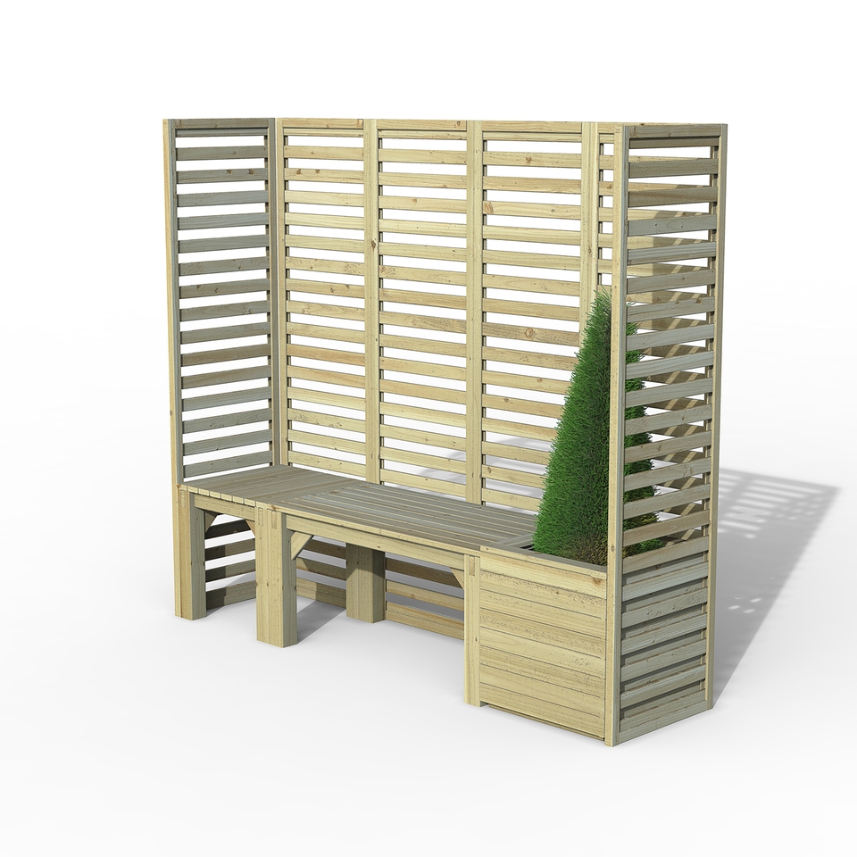 Forest Trellis and Bench Modular Seating Arrangement - Option 2