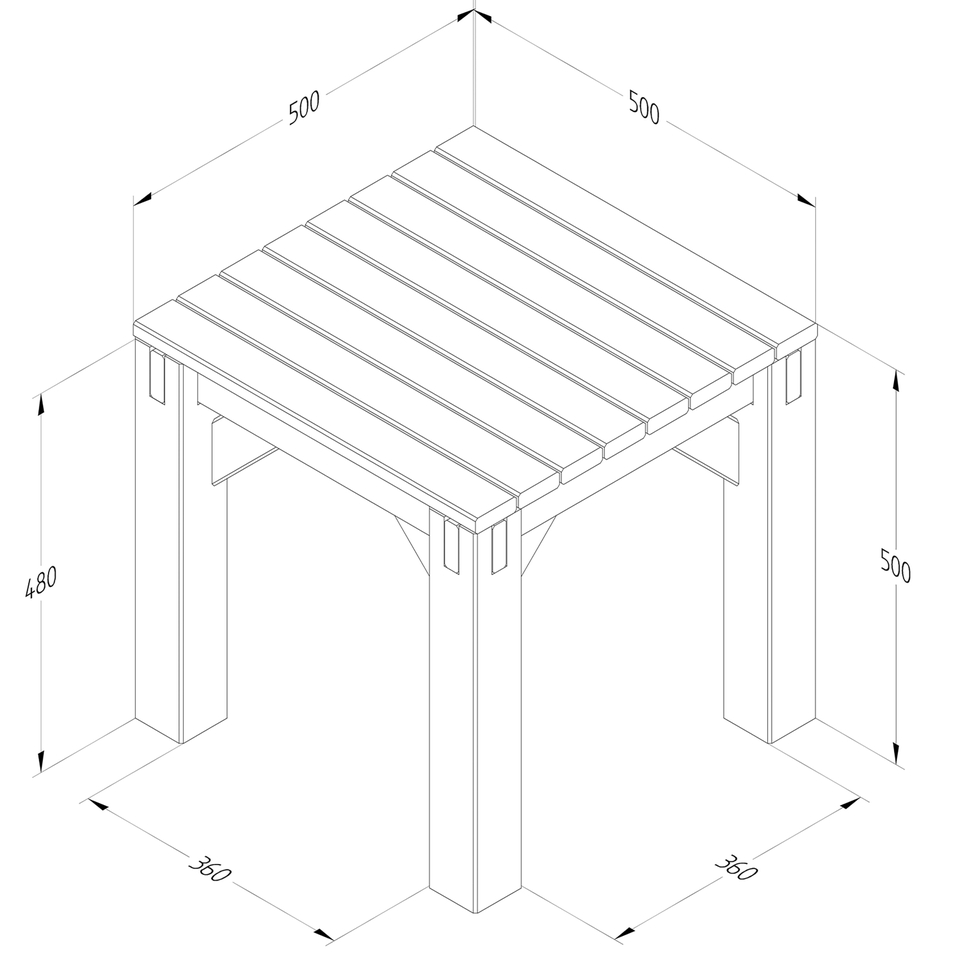 Forest Trellis and Bench Modular Seating Arrangement - Option 2
