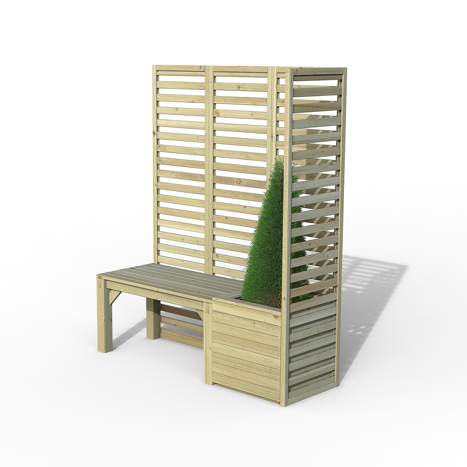 Forest Trellis and Bench Modular Seating Arrangement - Option 1