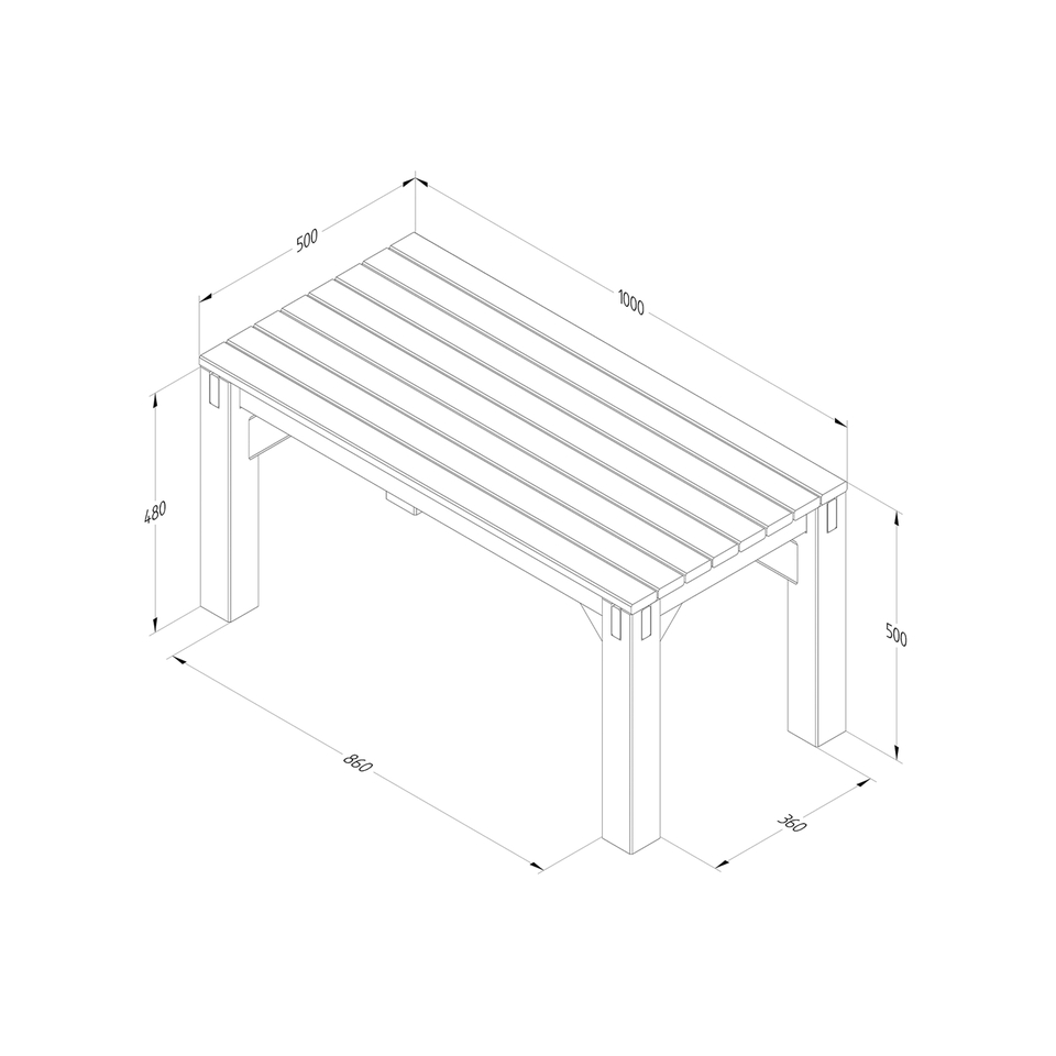 Forest Trellis and Bench Modular Seating Arrangement - Option 4