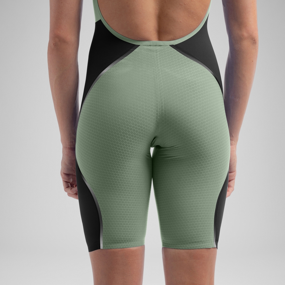 Women's Fastskin LZR Intent 2.0 Country Green Openback Kneeskin