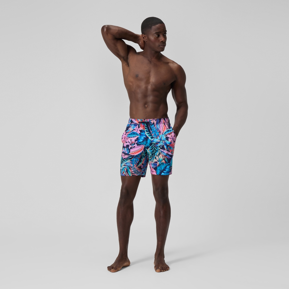 Men's Print Redondo Edge Volley 18" Swim Trunks Blue