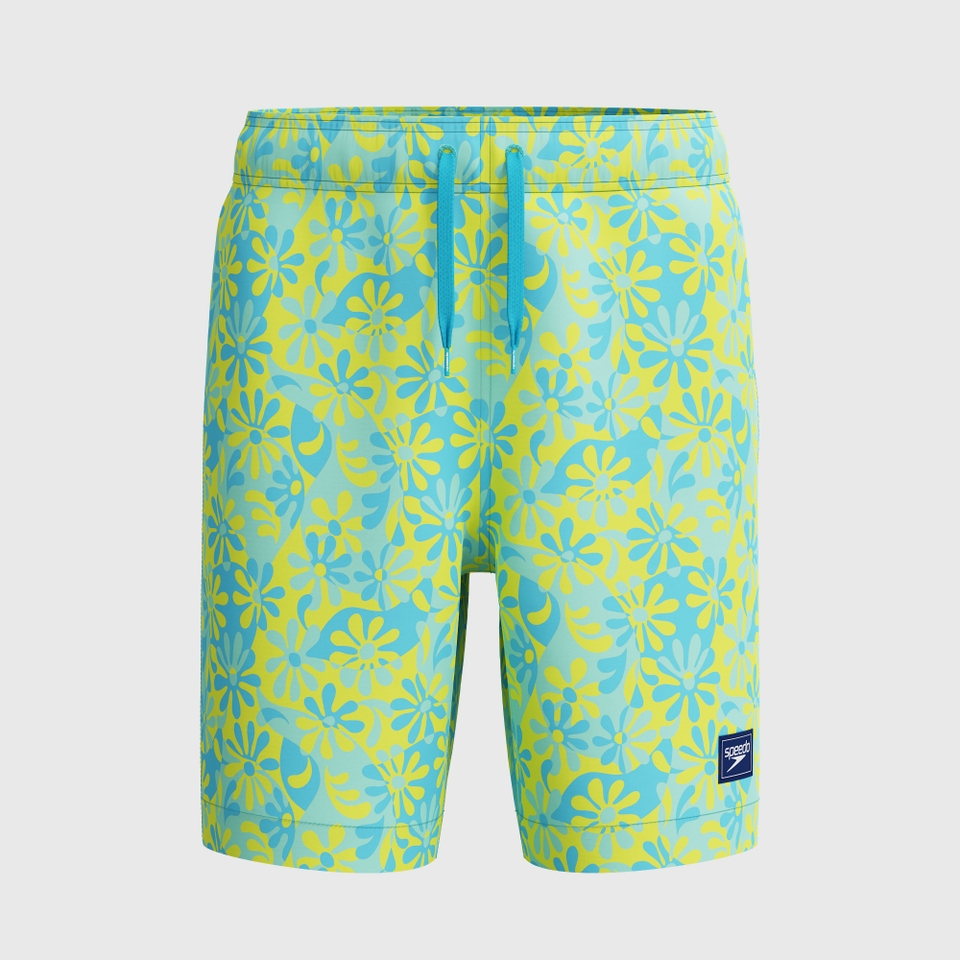 Boys Print Redondo 15" Volley Swim Trunks Blue/Green