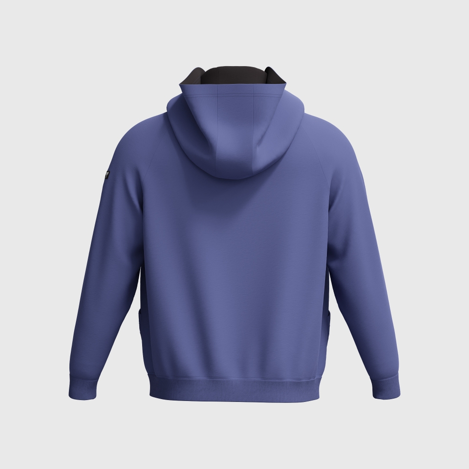 Chandail à capuche en polaire unisexe, bleu