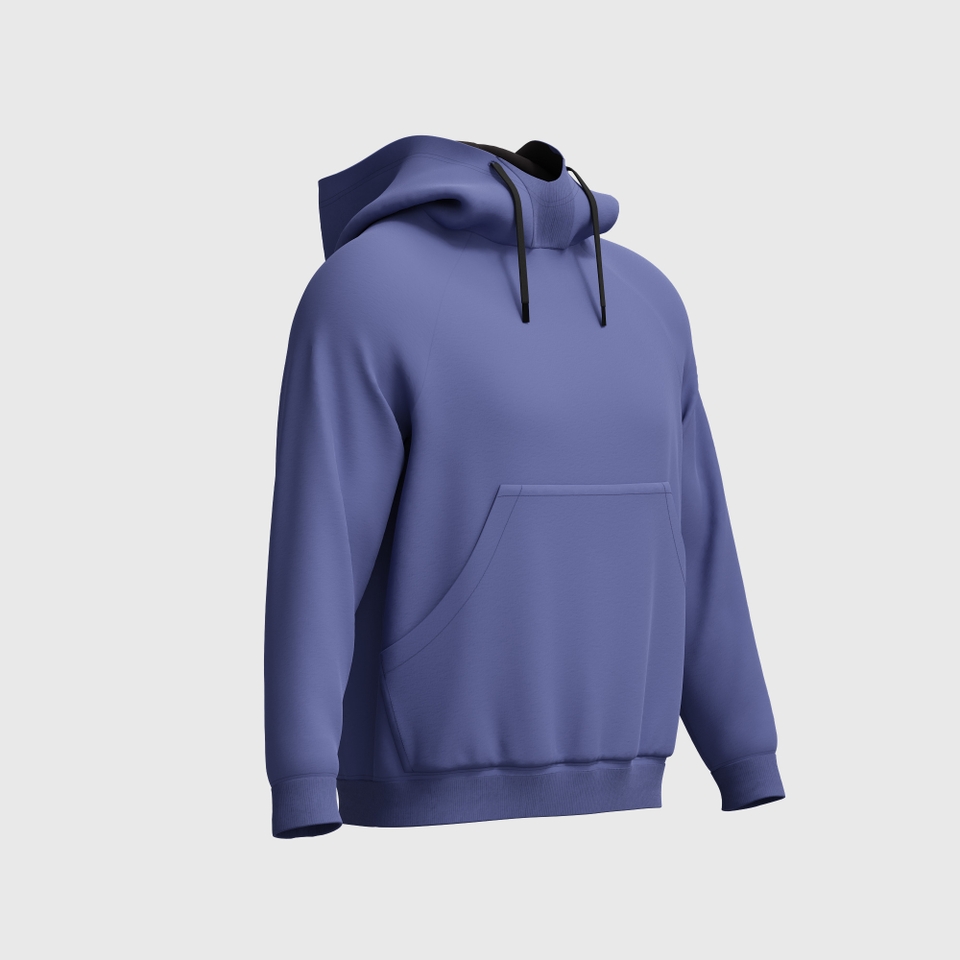 Chandail à capuche en polaire unisexe, bleu