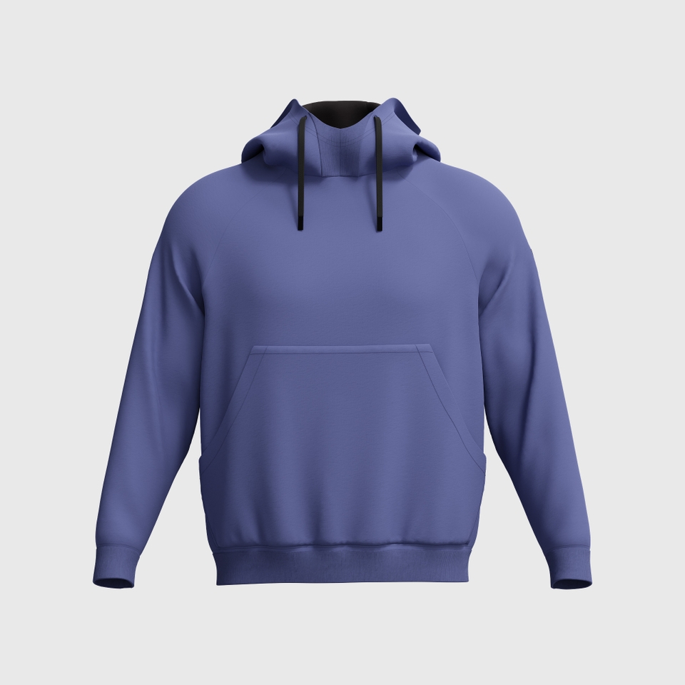 Chandail à capuche en polaire unisexe, bleu