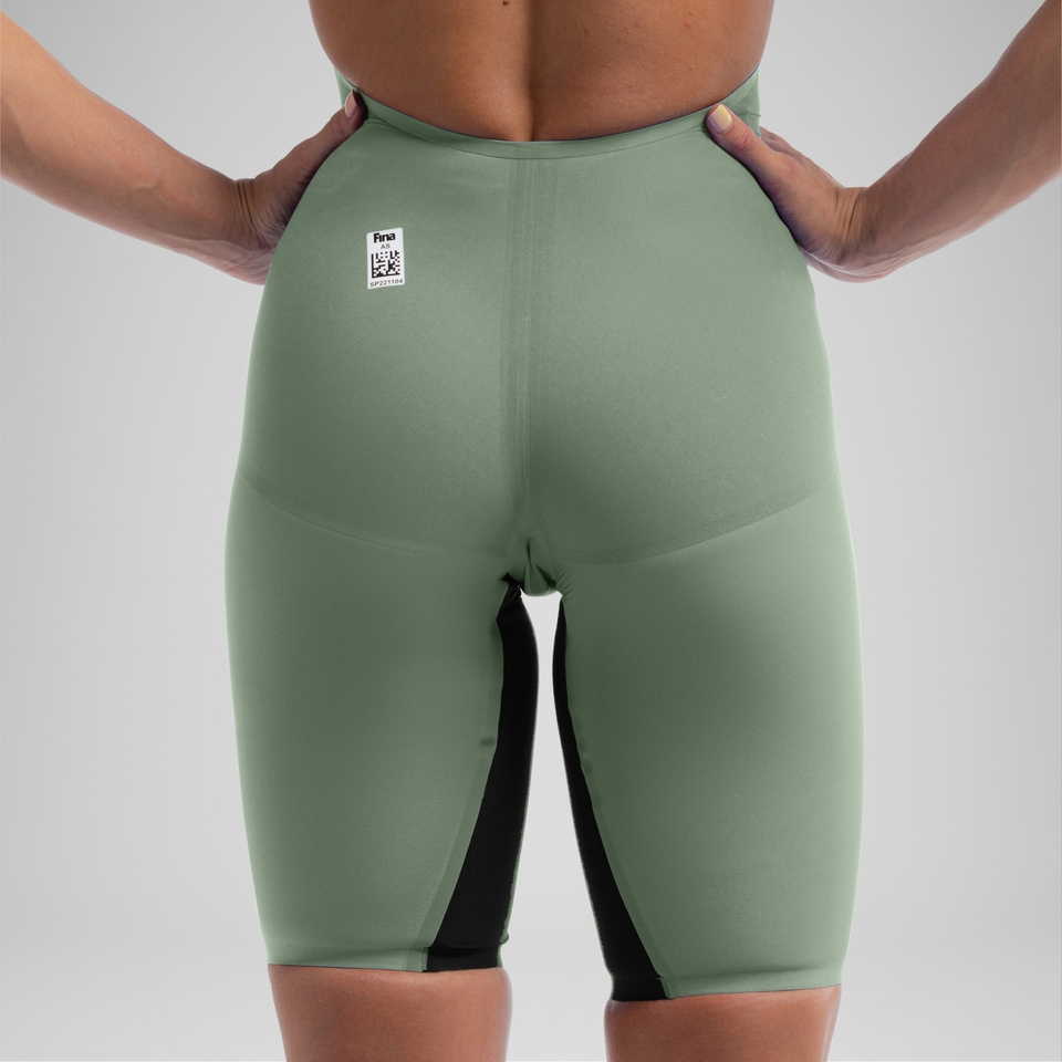Women's Fastskin LZR Pure Valor 2.0 Openback Kneeskin Green