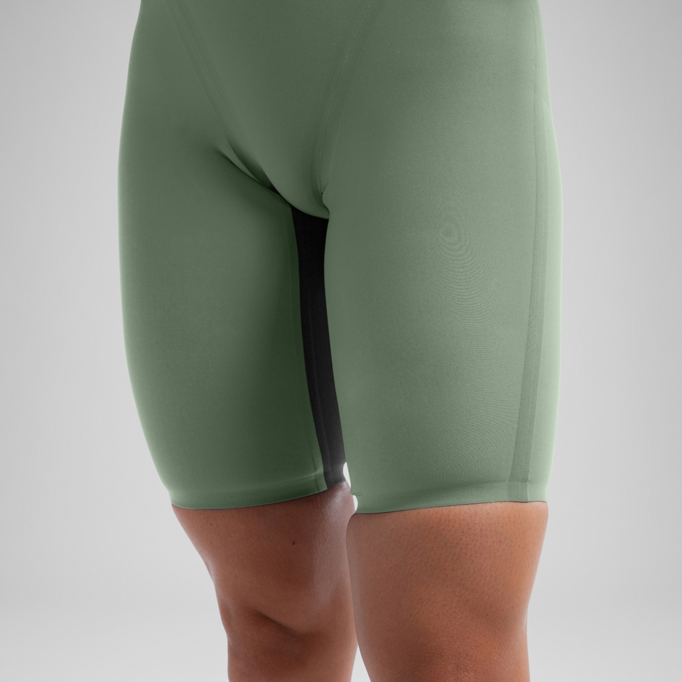 Women's Fastskin LZR Valor 2.0 Country Green Openback Kneeskin