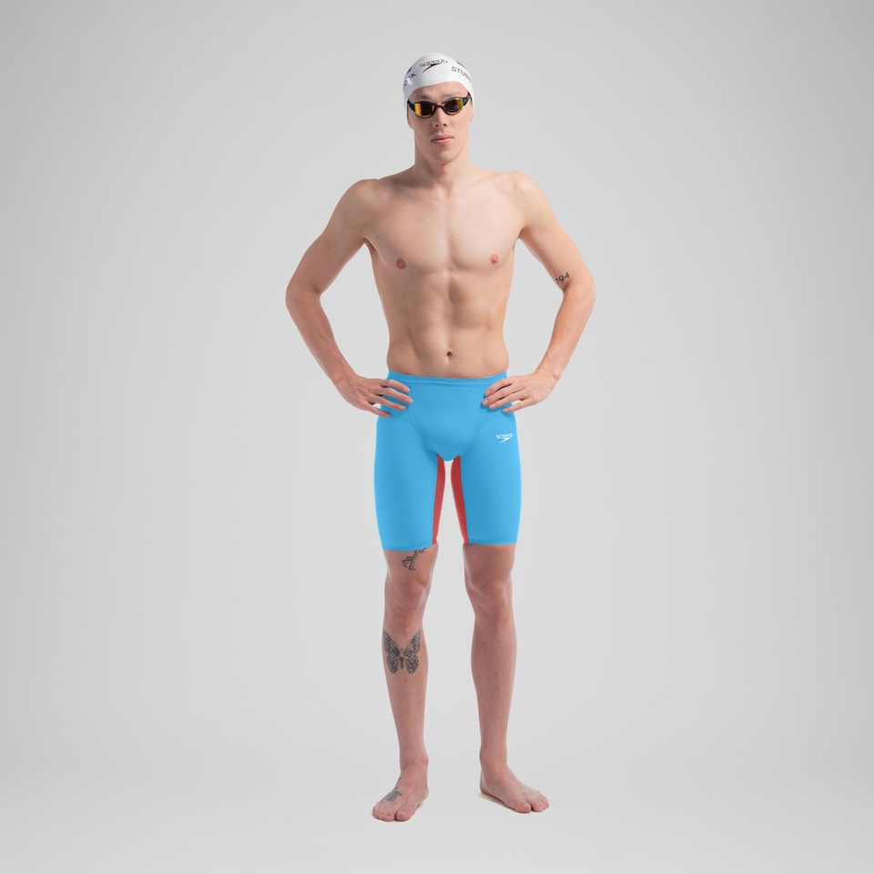 Cuissard de natation Fastskin LZR Pure Valor 2.0 pour hommes, bleu/rouge