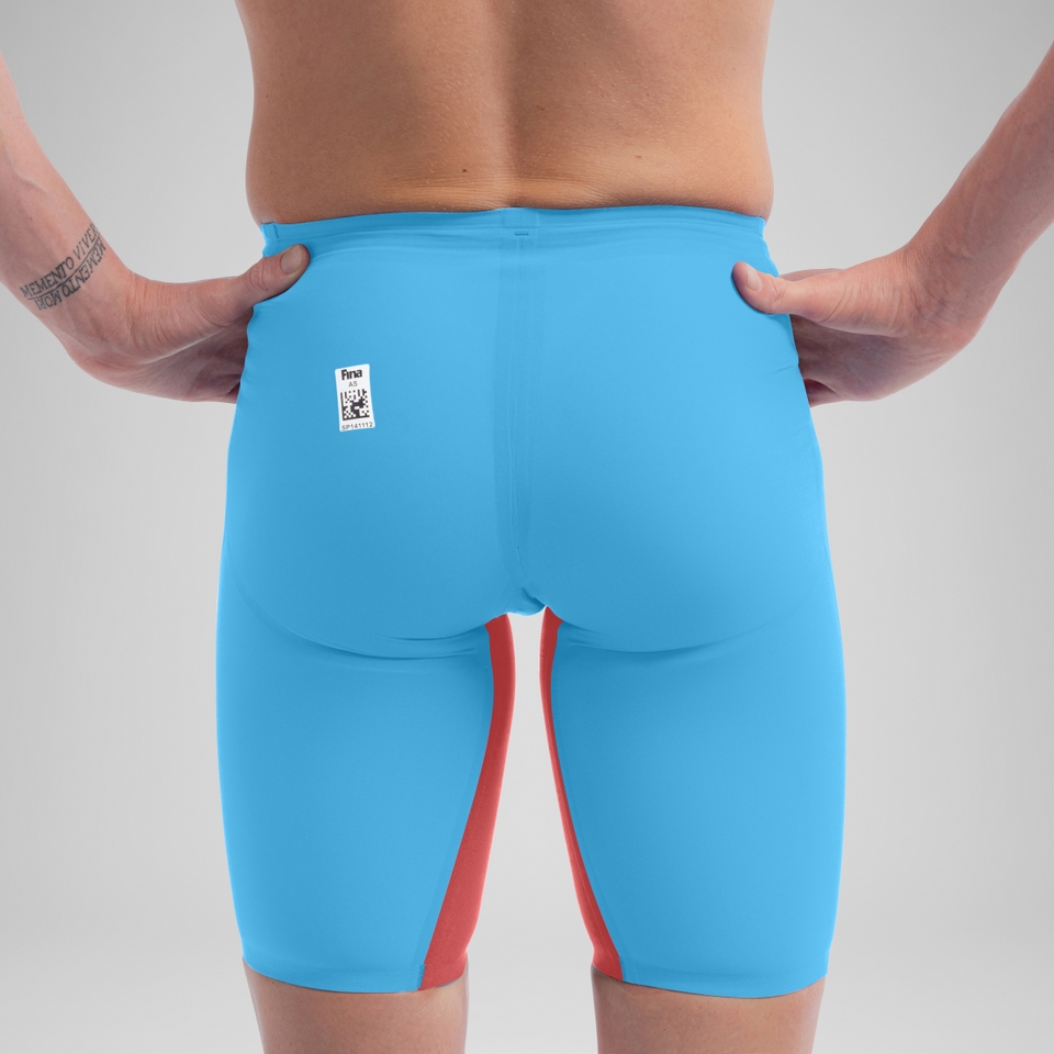 Cuissard de natation Fastskin LZR Pure Valor 2.0 pour hommes, bleu/rouge