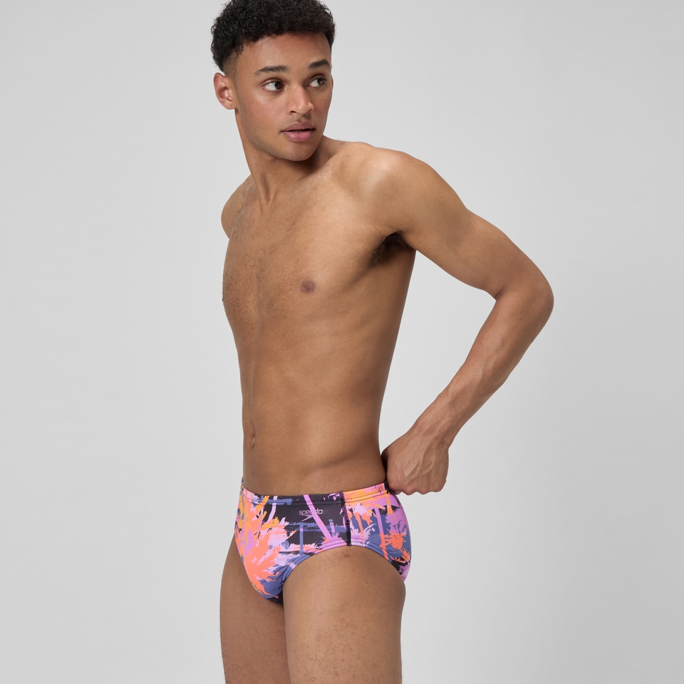 Men's Printed One Brief Red