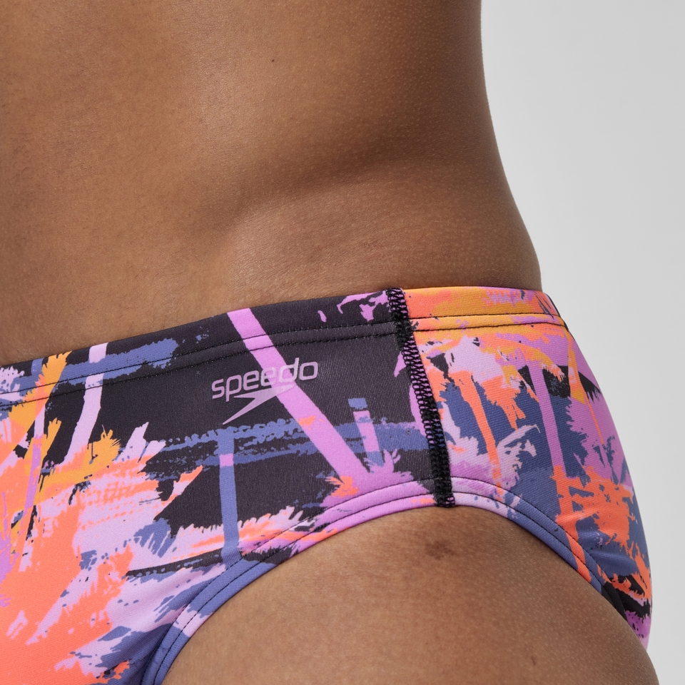 Men's Printed One Brief Red