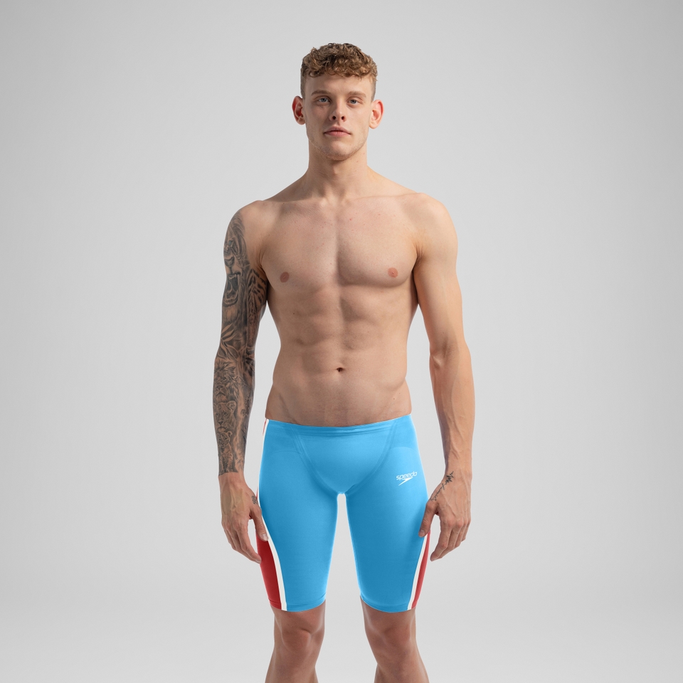 Cuissard de natation Fastskin LZR Pure Intent 2.0 pour hommes, bleu/rouge