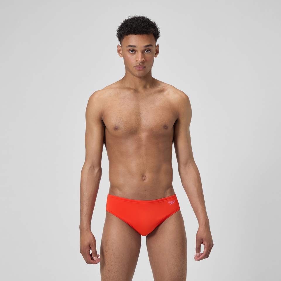 Men's Solid One Brief Orange