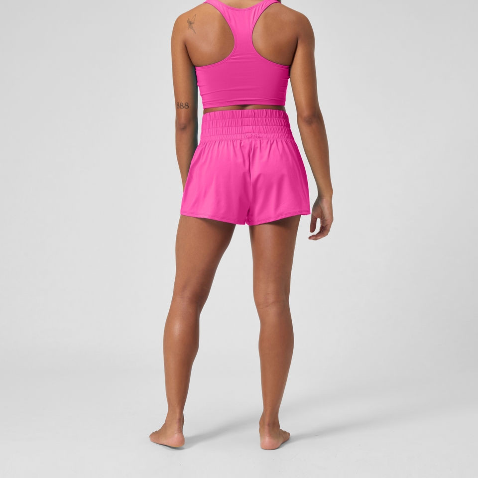 Women's Regan Collection Solid Logo High Waist Short Pink