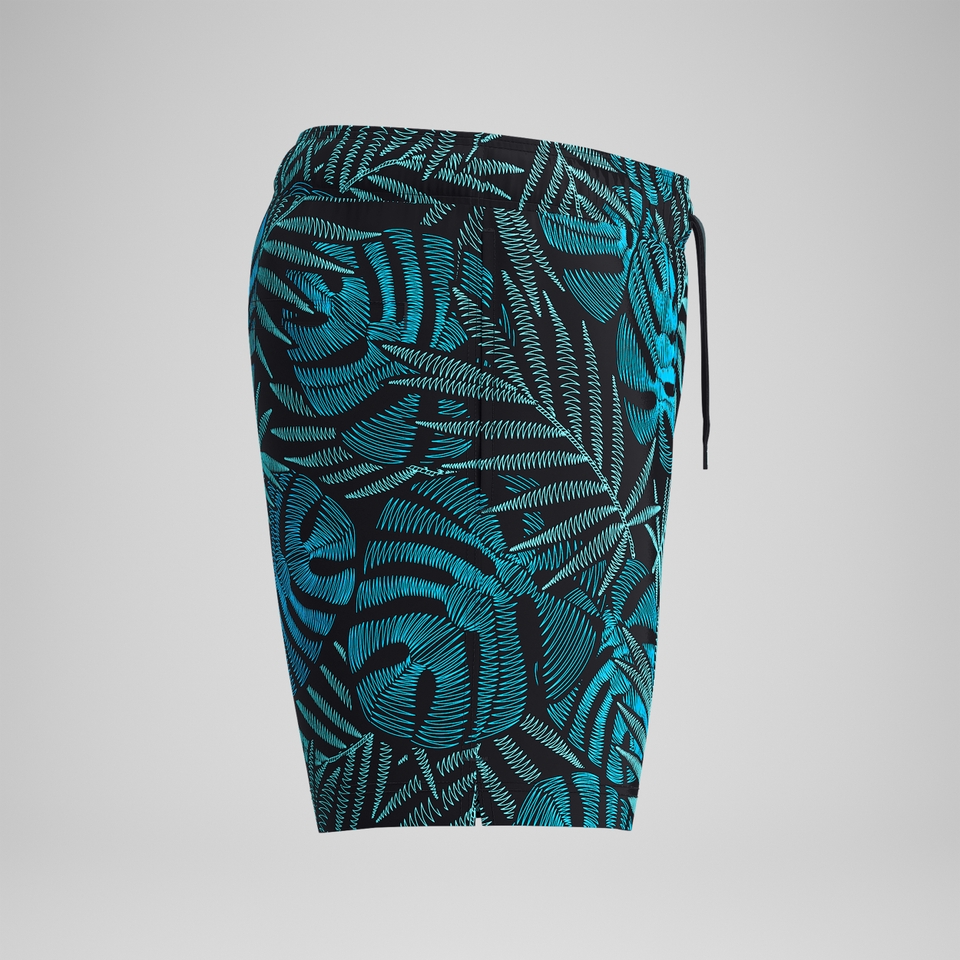 Men's Print Redondo Edge 16"  Volley Swim Trunks Black