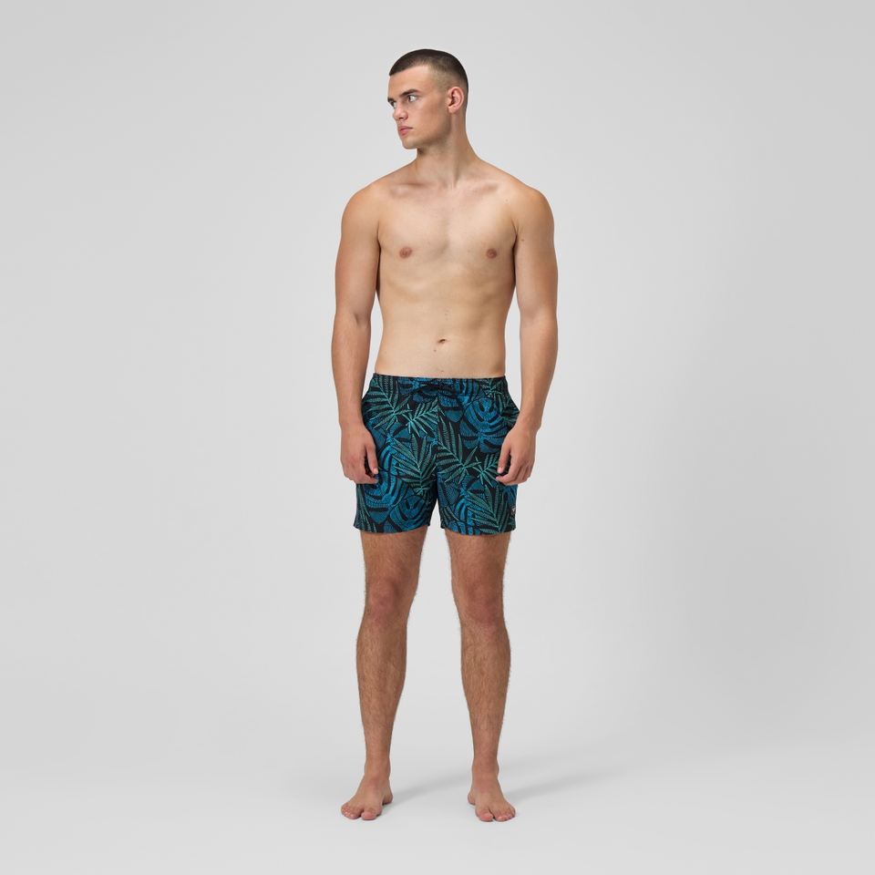 Men's Print Redondo Edge 16"  Volley Swim Trunks Black
