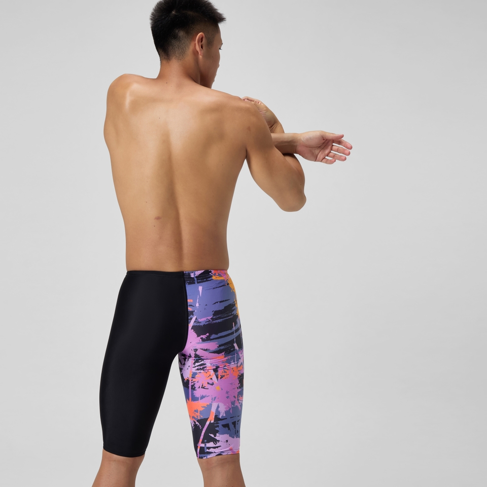 Men's Pro LT Printed Jammer Black/Purple