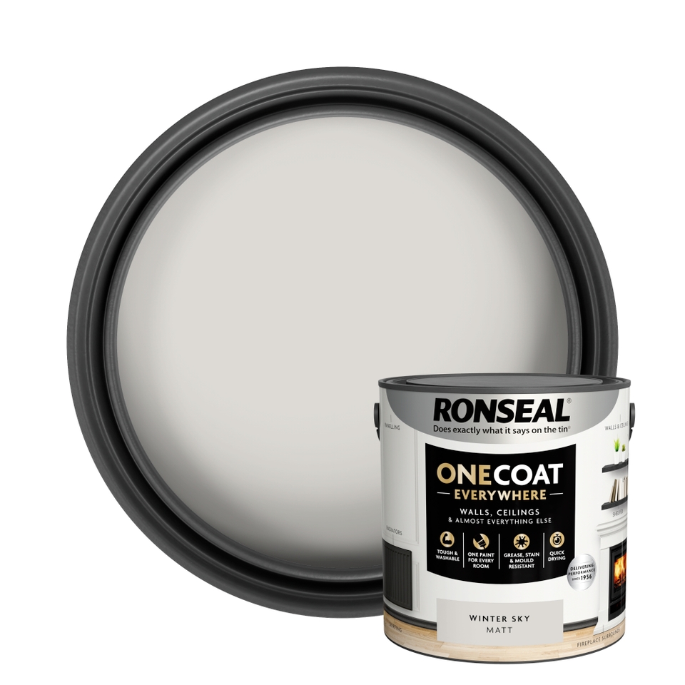 Ronseal One Coat Everywhere Multi Surface Matt Paint Winter Sky - 2.5L