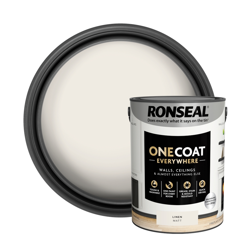 Ronseal One Coat Everywhere Multi Surface Matt Paint Linen - 5L