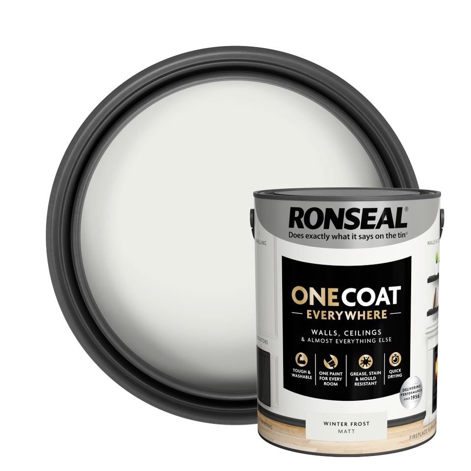 Ronseal One Coat Everywhere Multi Surface Matt Paint Winter Frost 5L