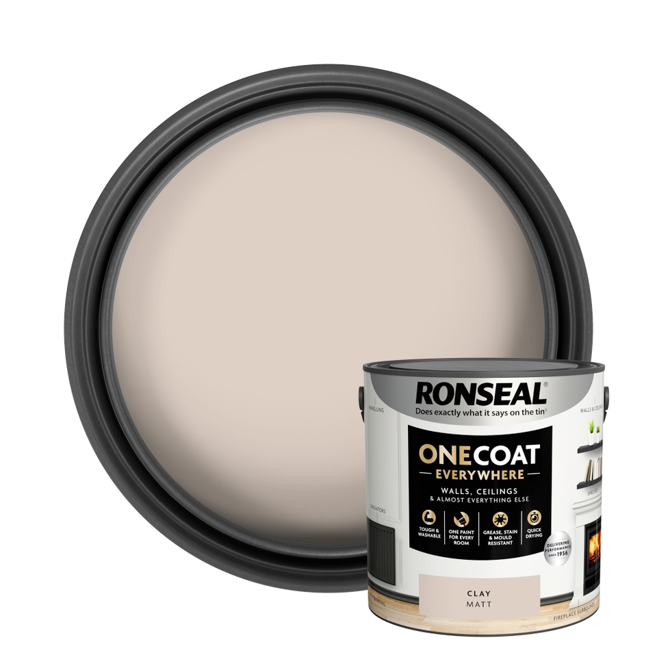 Ronseal One Coat Everywhere Multi Surface Matt Paint Clay - 2.5L