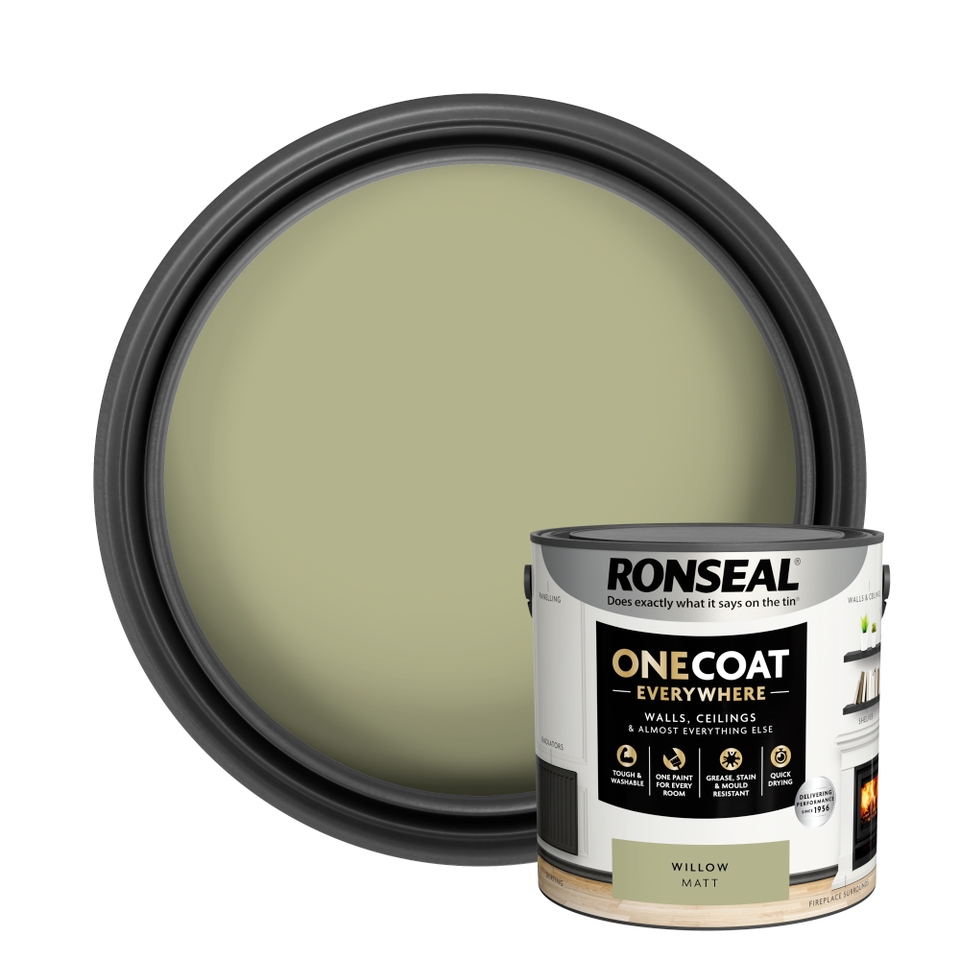 Ronseal One Coat Everywhere Multi Surface Matt Paint Willow - 2.5L